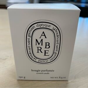 Diptyque Ambre Scented Candle in White Box